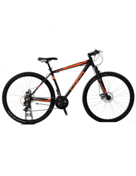 Bicicletta Uomo MTB COPPI HOPPER 29" 21 velocità nero arancio